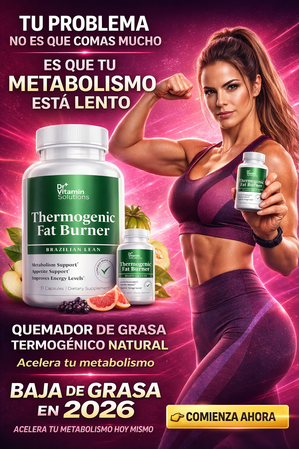 THERMOGENIC FAT BURNER - Activa tu metabolismo y reduce grasa abdominal