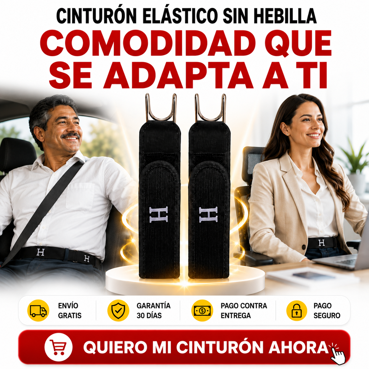 Cinturón Elástico Sin Hebilla para Hombre y Mujer – Comodidad Total Durante Todo el Día
