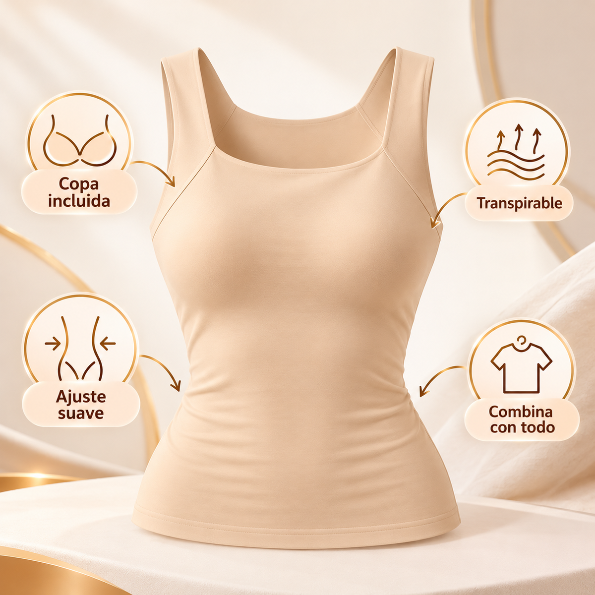 Camisilla Moldeadora Con Copa