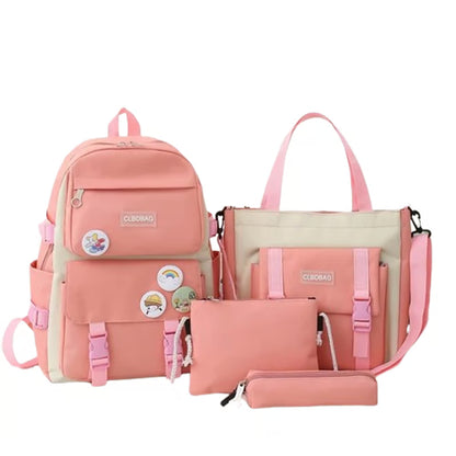 Maletas coreanas - Regreso a clases con 5 piezas + osito de regalo