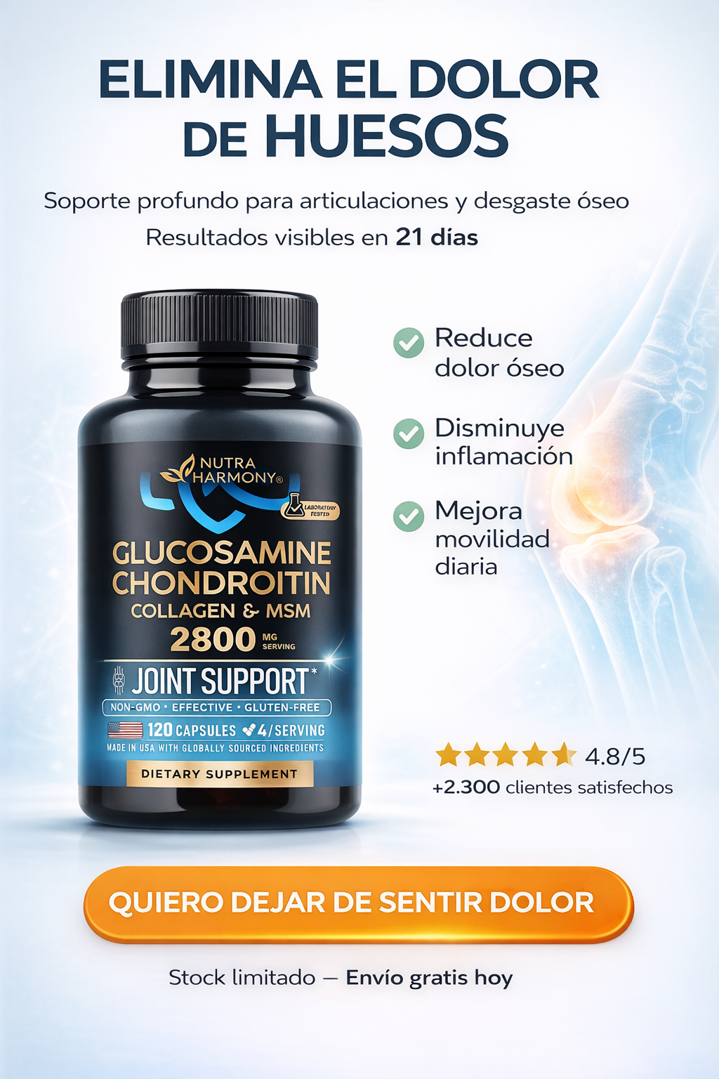 Glucosamina condroitina – Elimina el Dolor Articular  y Recupera tu Movilidad