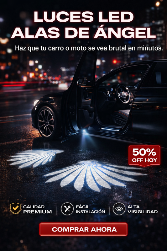 Luces LED alas para carro o moto – Haz que te vean en minutos