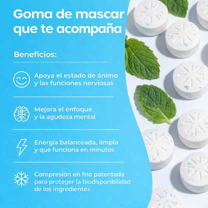 NEO-FOCUS: Energía Cerebral Instantánea y Enfoque Máximo con un solo chicle.