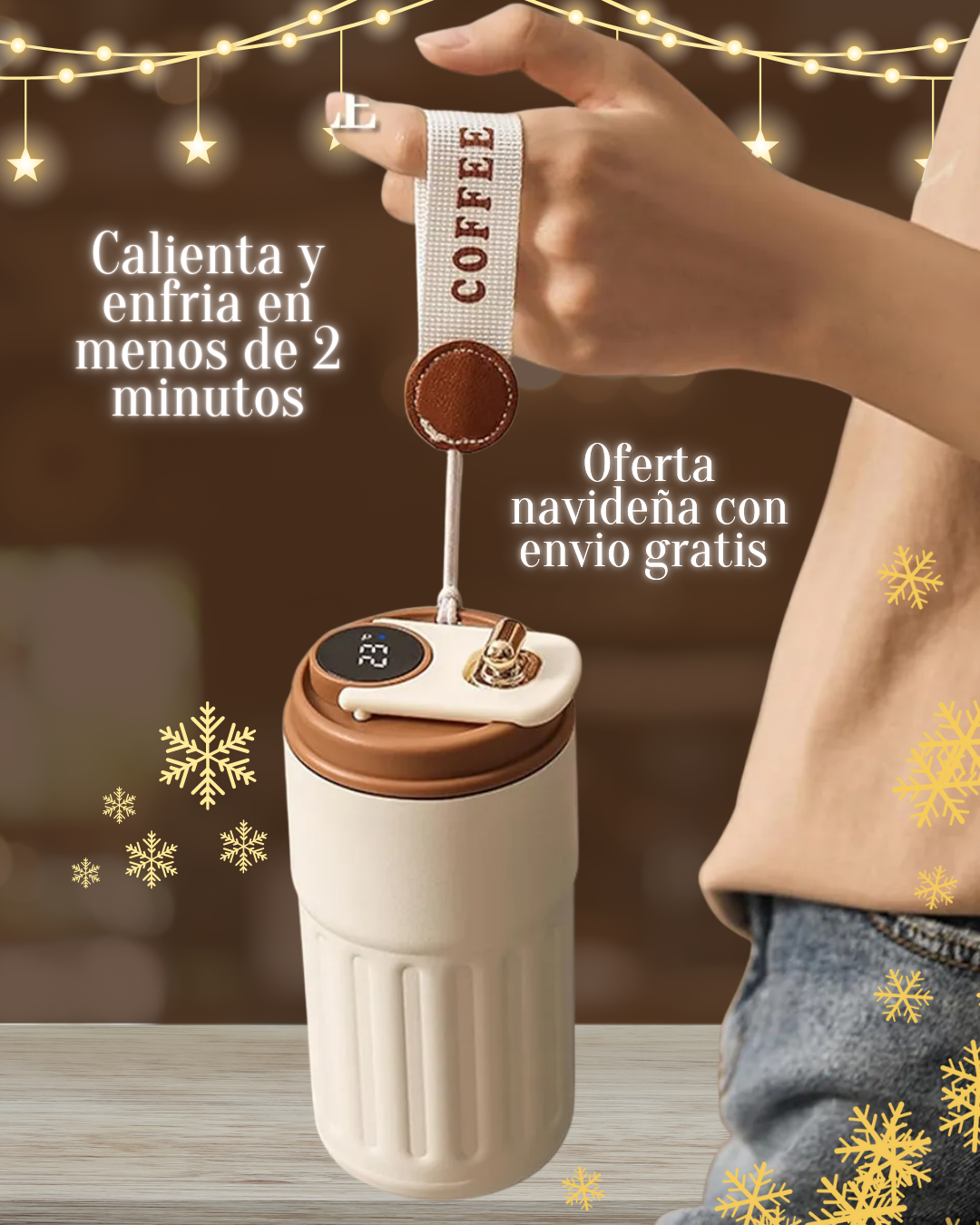TERMO COFFE ☕ Calienta y enfria en segundos | El regalo perfecto para navidad 🎁