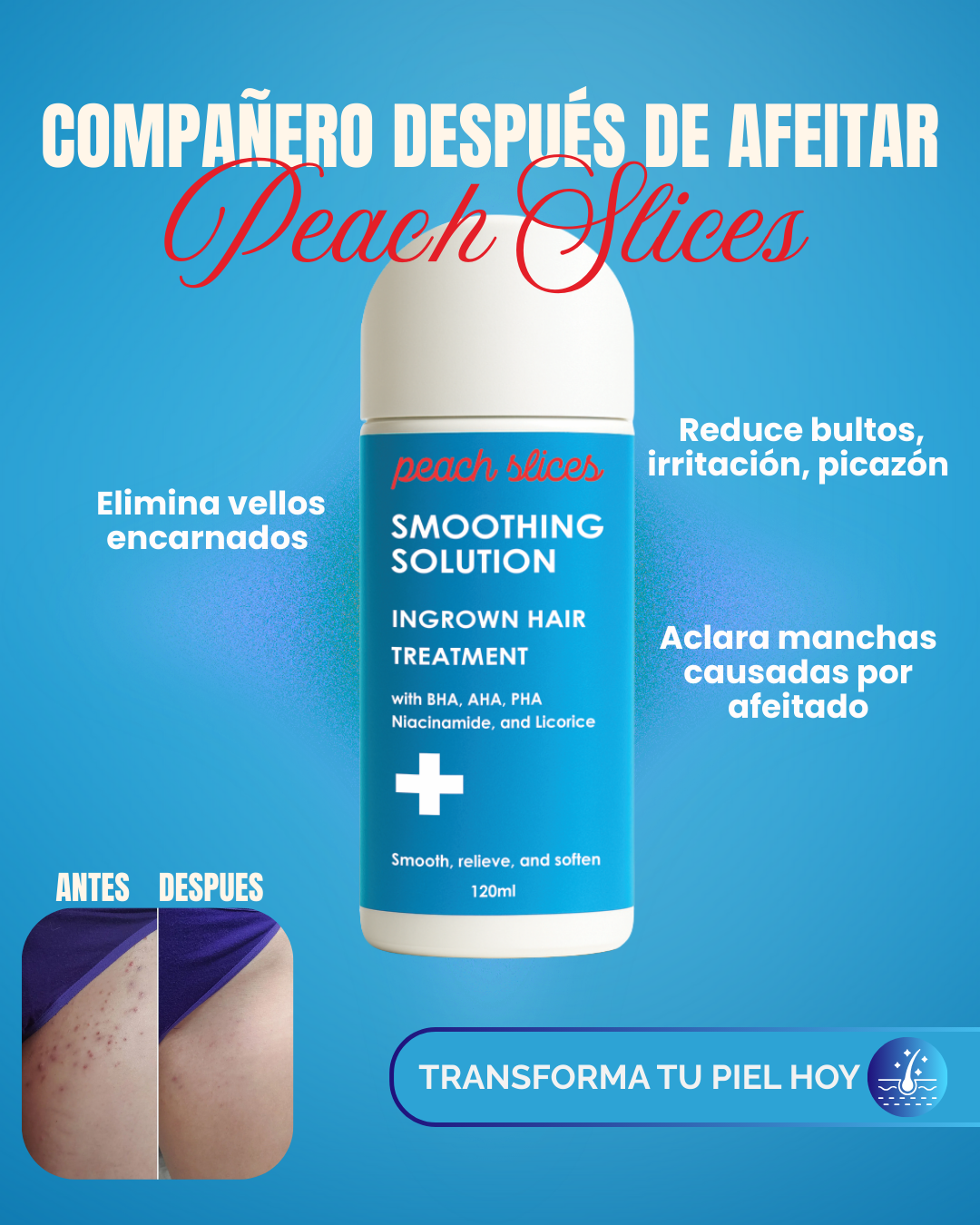 Peach Slices - Depues del afeitado para los vellos encarnados y piel oscura