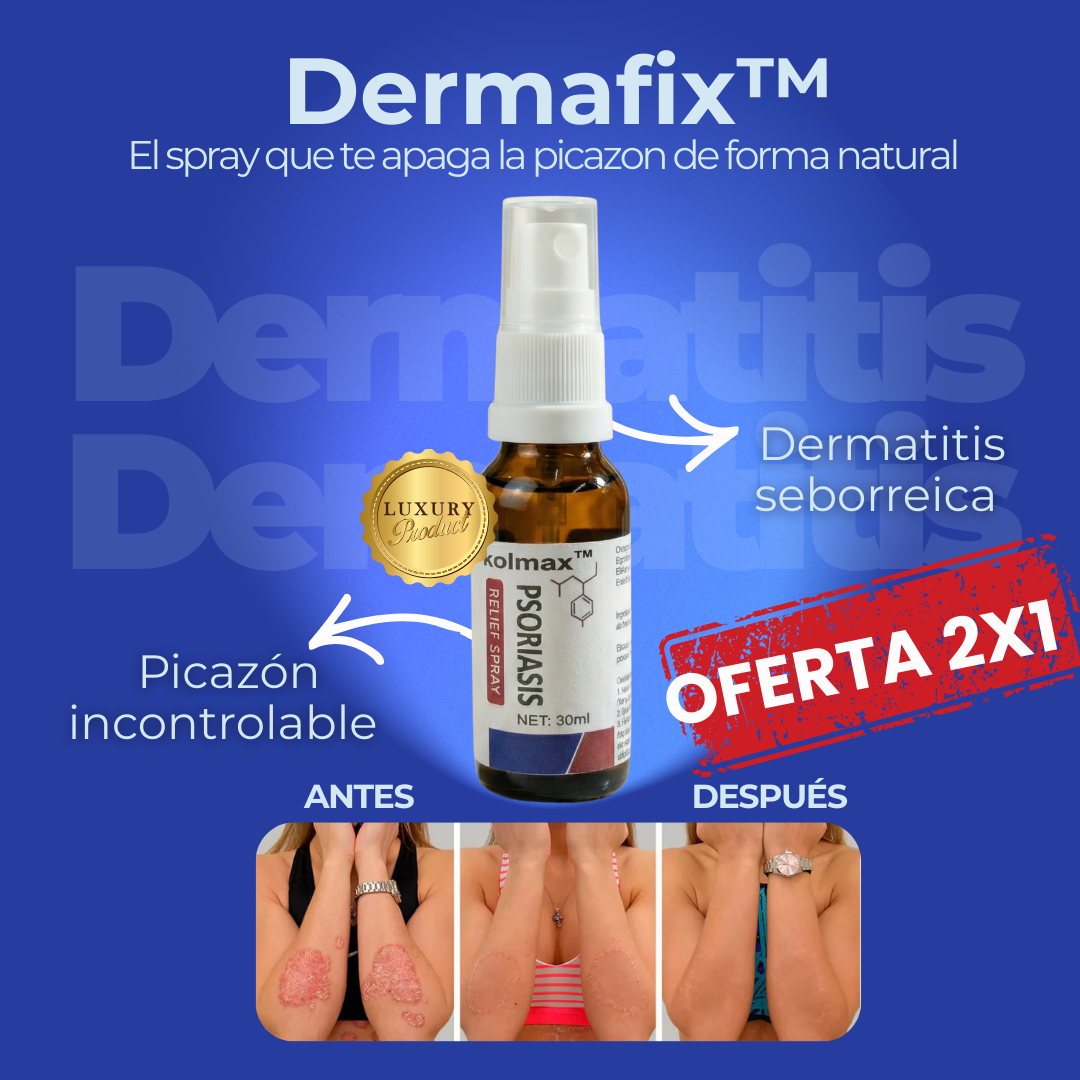 🔥 DERMAFIX – SPRAY ALIVIO PARA PSORIASIS Y DERMATITIS 🌿2x1