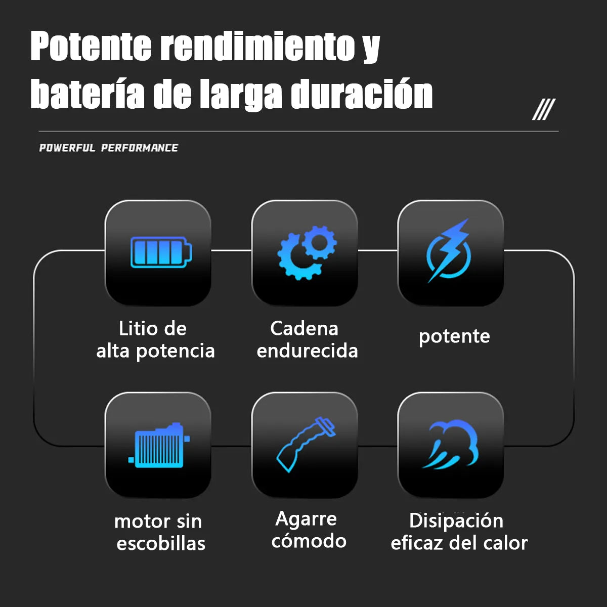 Motosierra inalámbrica de alta potencia- MaxPower