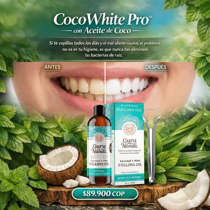 CocoWhite Pro™ con Aceite de Coco – Elimina bacterias, mal aliento y dientes amarillos