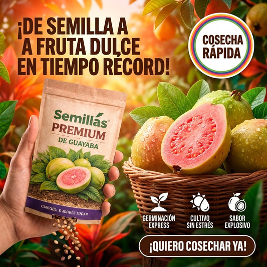 Semillas de Guayaba Premium – Cultiva en Casa Frutos Dulces, Naturales y de Fácil Crecimiento