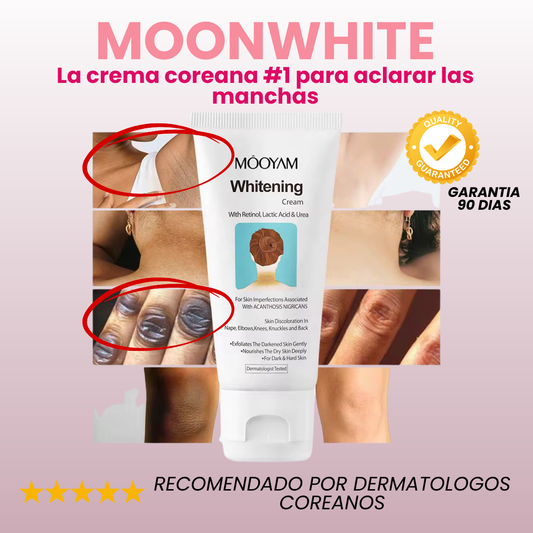 CREMA MOONWHITE K-Glow (Aclara manchas oscuras en 2 semanas y sin láser)