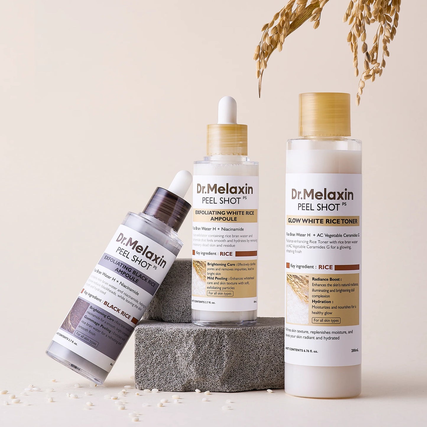 2 UNIDADES Dr.Melaxin Ampolla Rice & Black Rice