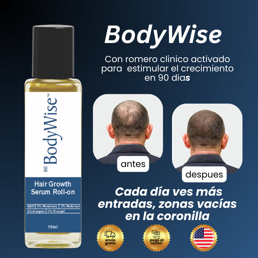 🧬Rolon Bodywise estimula el crecimiento de tu cabello con el efecto del romero