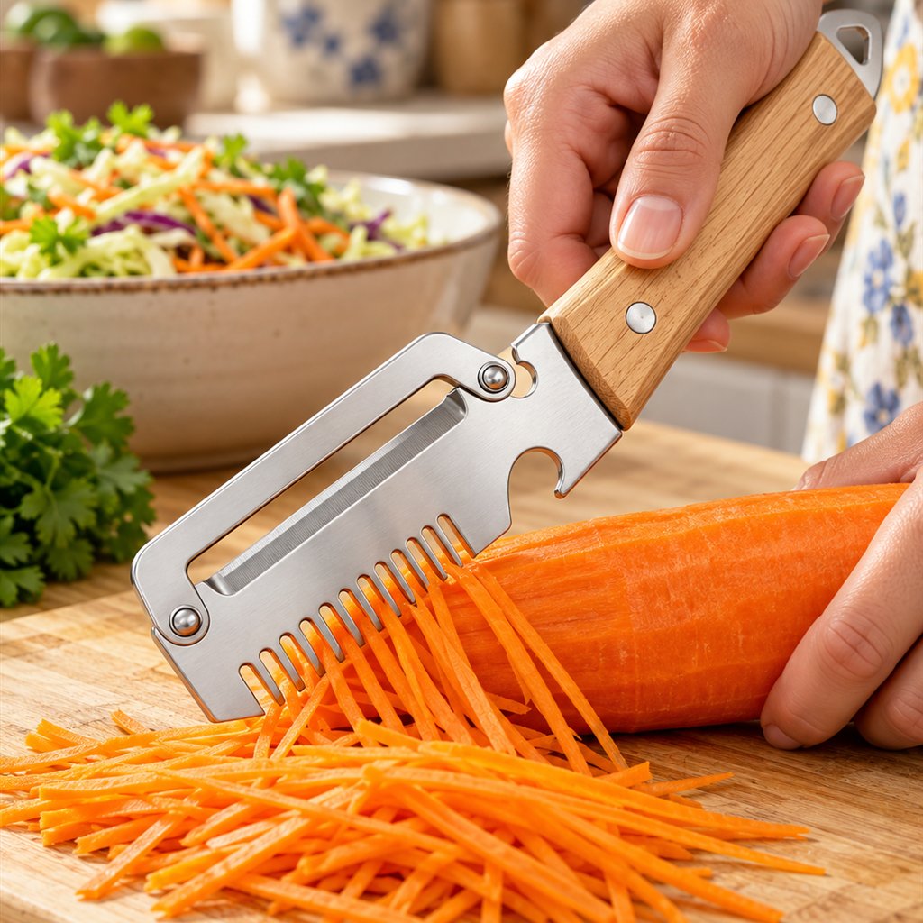 Tiritas de zanahoria con Pelafácil Pro